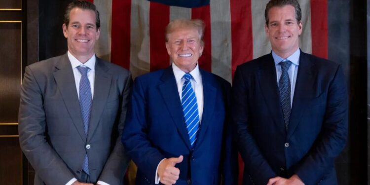 $2 million Bitcoin bet on Trump by the Winklevoss twins exceeds legal limit; partial refund issued