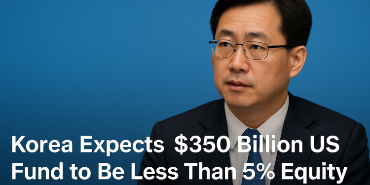 Korea Expects $350 Billion US Fund to Be Less Than 5% Equity