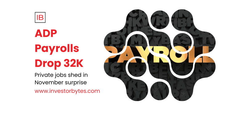 ADP Payrolls Drop 32K
