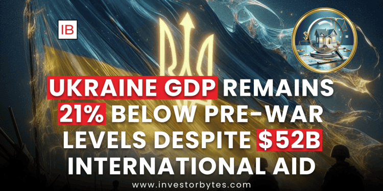 Ukraine GDP Remains 21% Below Pre-War Levels Despite $52B International Aid