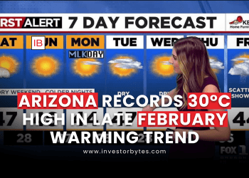 Arizona Records 30°C High in Late February Warming Trend