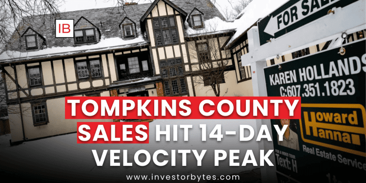 Tompkins County Sales Hit 14-Day Velocity Peak