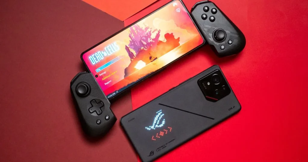 ASUS ROG Phone (Gaming Series) — "ASUS ROG gaming phone with AirTrigger controls and cooling system"