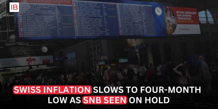 Swiss Inflation Slows to Four-Month Low as SNB Seen on Hold