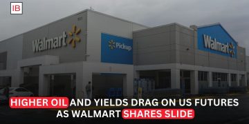 US Stock Futures Fall as Oil and Treasury Yields Climb While Walmart Slumps