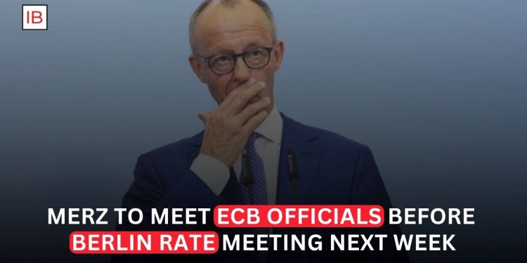 Merz Set to Meet ECB Officials Ahead of Key Berlin Rate Meeting