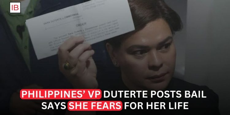 Philippine Vice President Sara Duterte Posts Bail, Says She Fears for Her Life