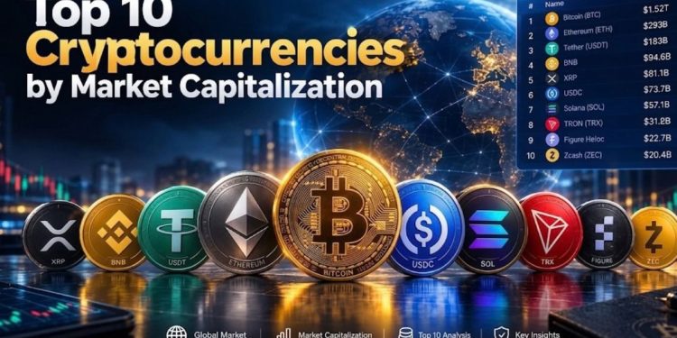 Top 10 cryptocurrencies by market capitalization in 2026