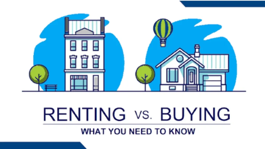 Conceptual comparison of renting and buying a home