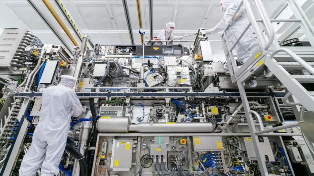 ASML semiconductor lithography equipment used in chip manufacturing