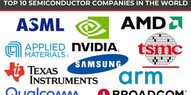 Top 10 semiconductor companies in the world in 2026 market cap