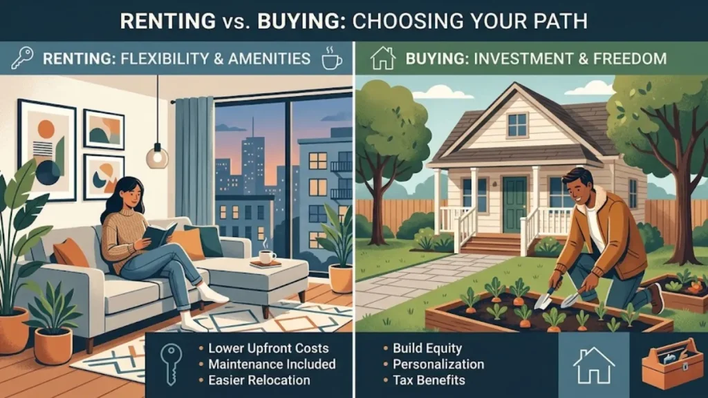 Renting versus buying a home in the United States
