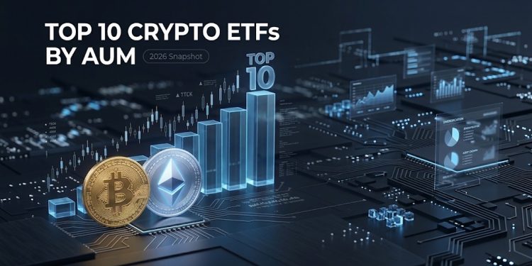 Top 10 cryptocurrency ETFs by assets under management in 2026